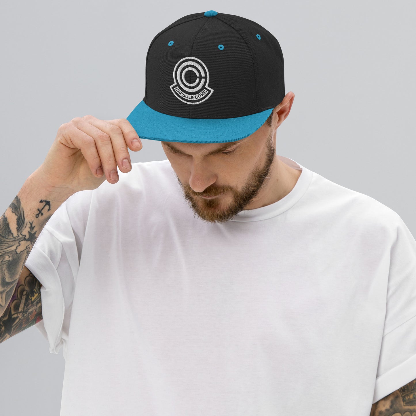 Capsule Snapback Hat (White Logo)
