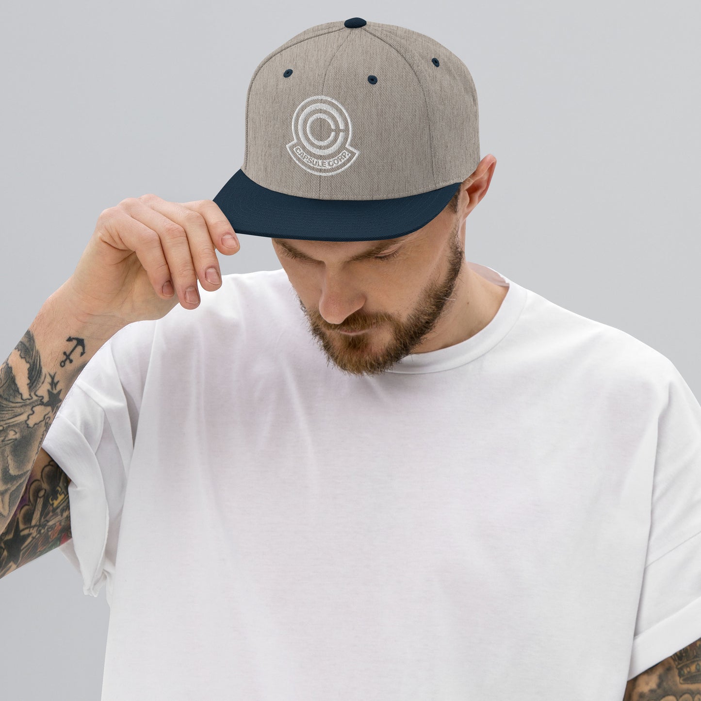Capsule Snapback Hat (White Logo)
