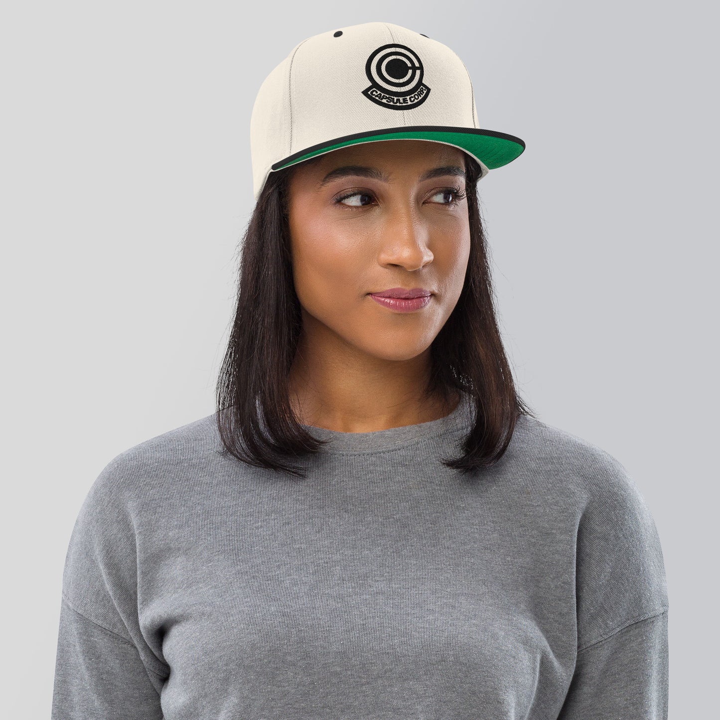 Capsule Snapback Hat (Black Logo)
