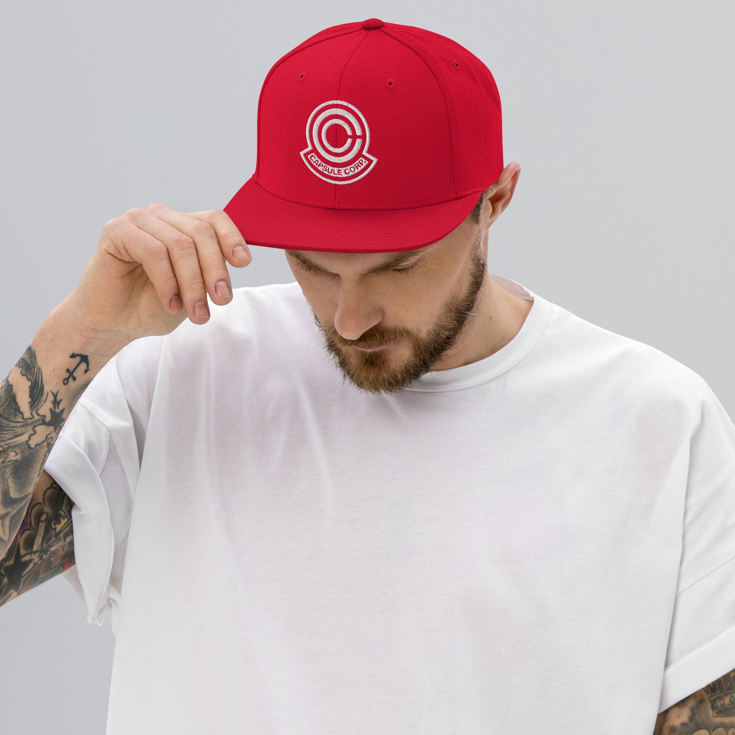 Capsule Snapback Hat (White Logo)
