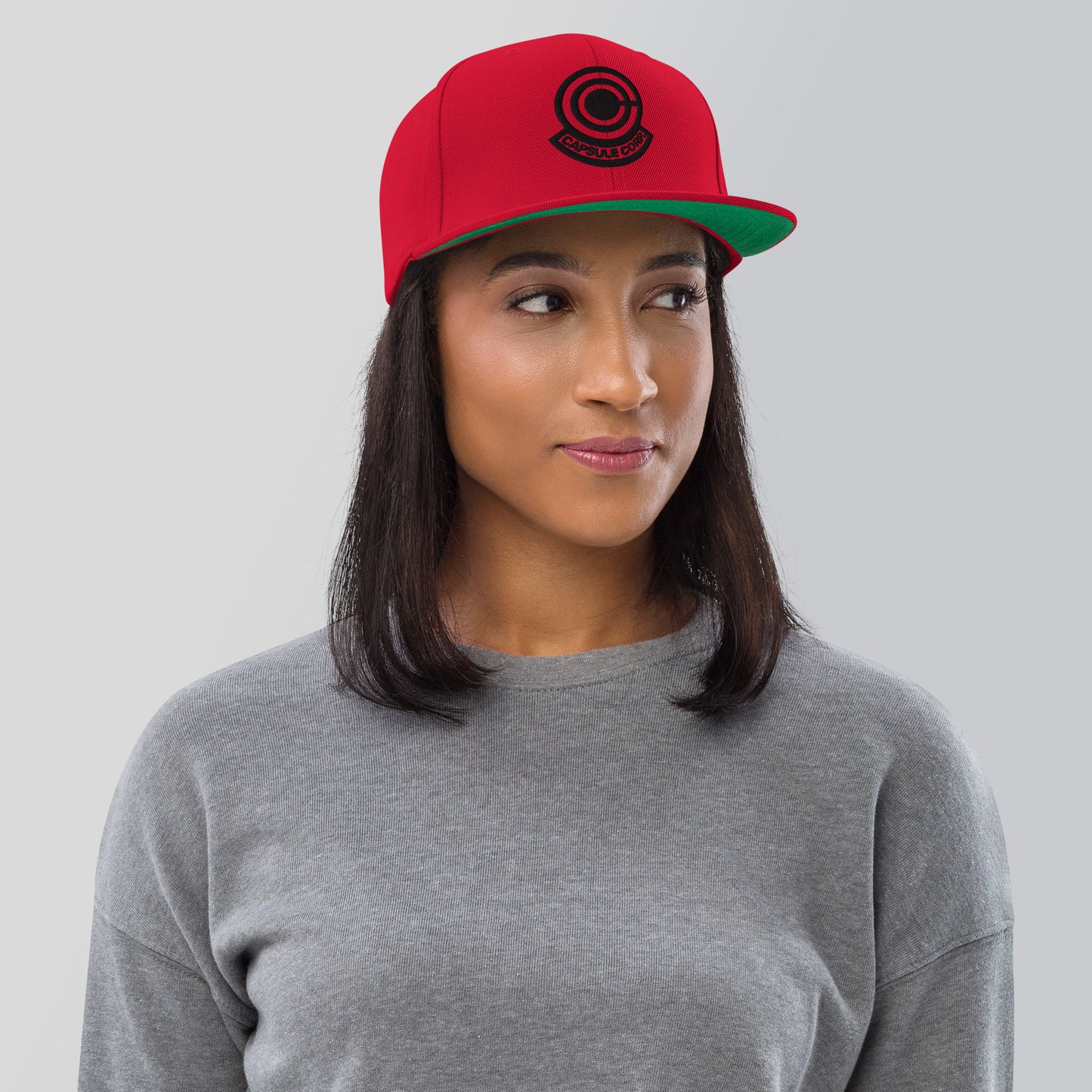 Capsule Snapback Hat (Black Logo)