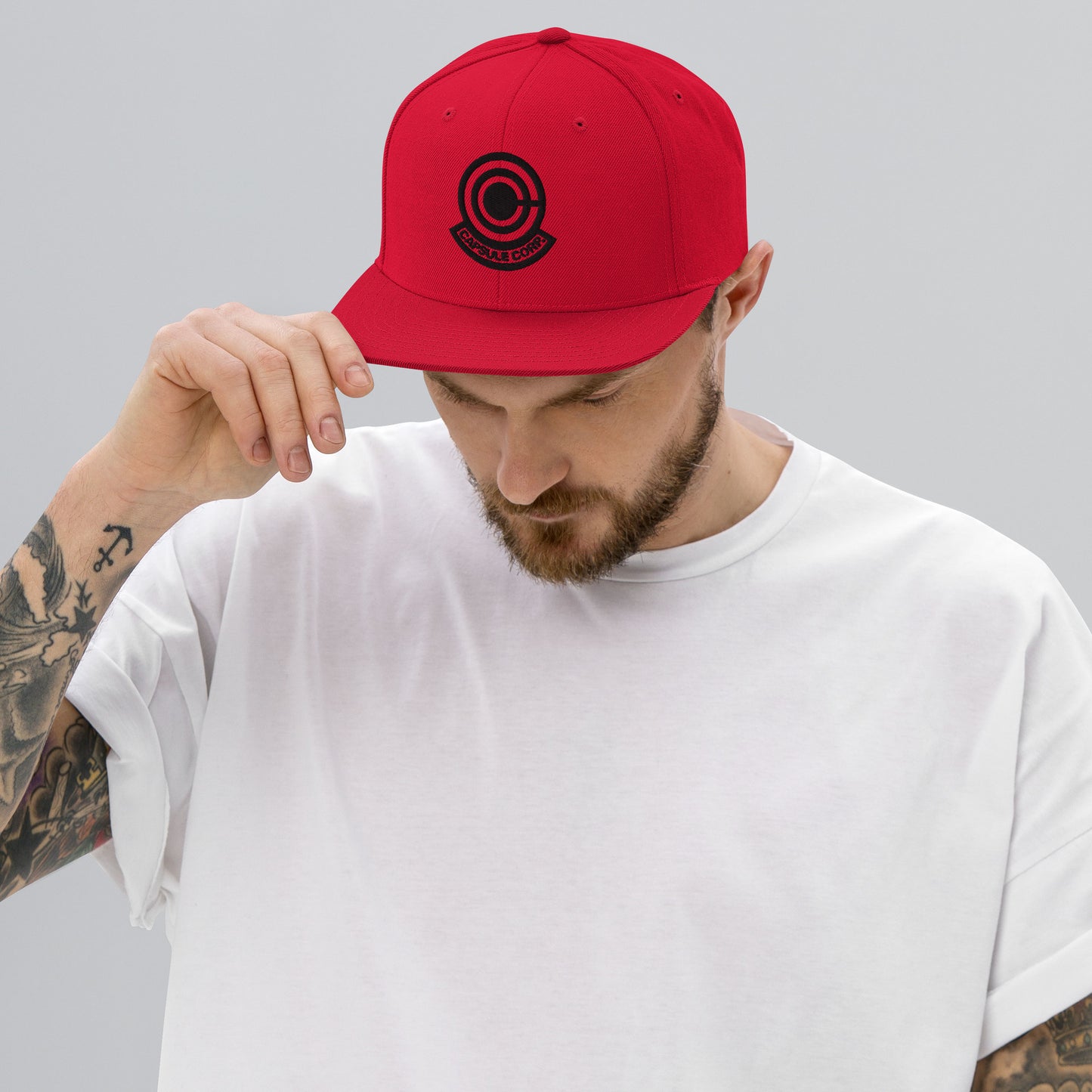 Capsule Snapback Hat (Black Logo)