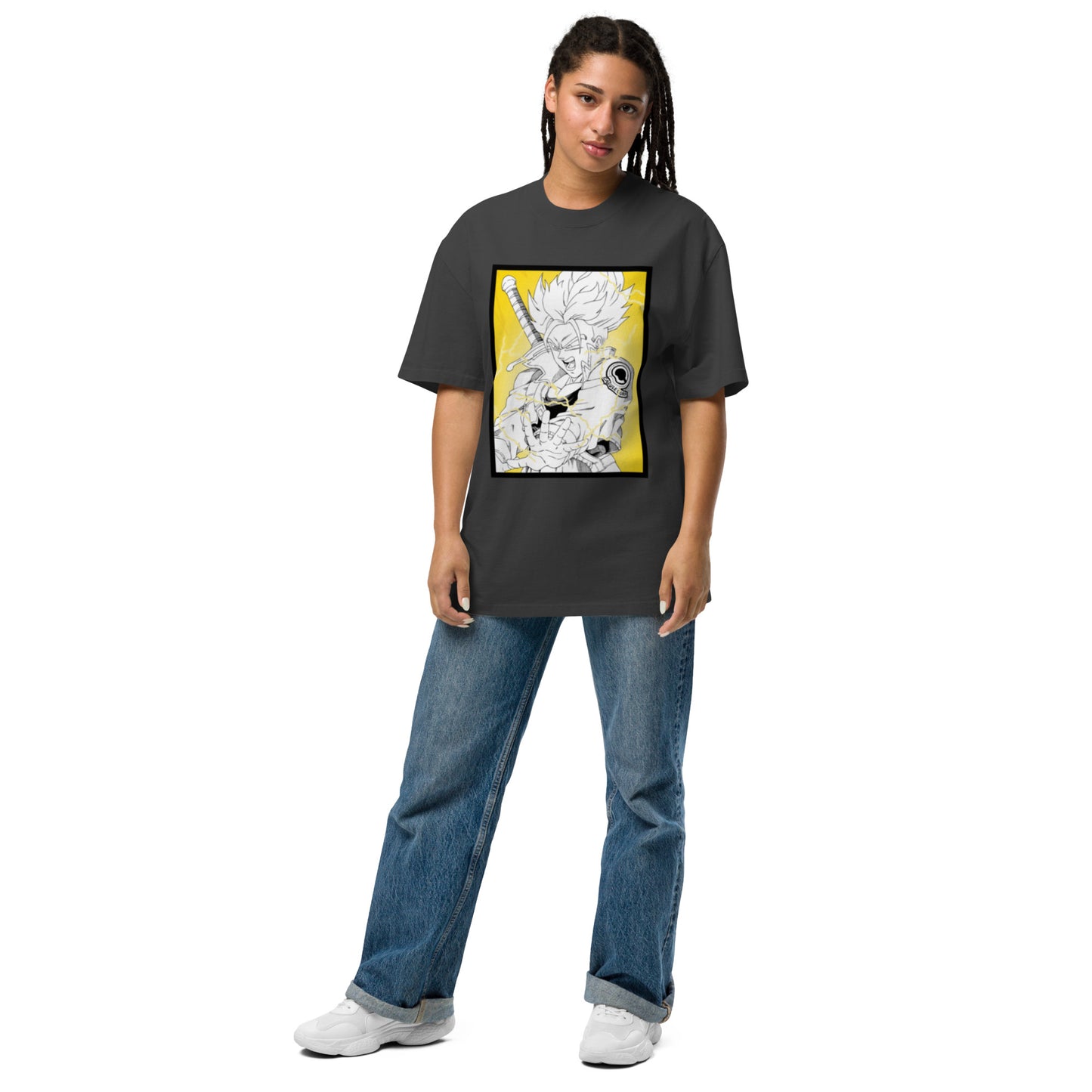 Burning Attack Oversized Faded Women's T-Shirt