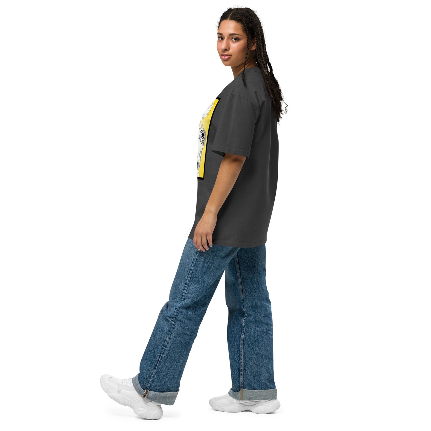 Burning Attack Oversized Faded Women's T-Shirt