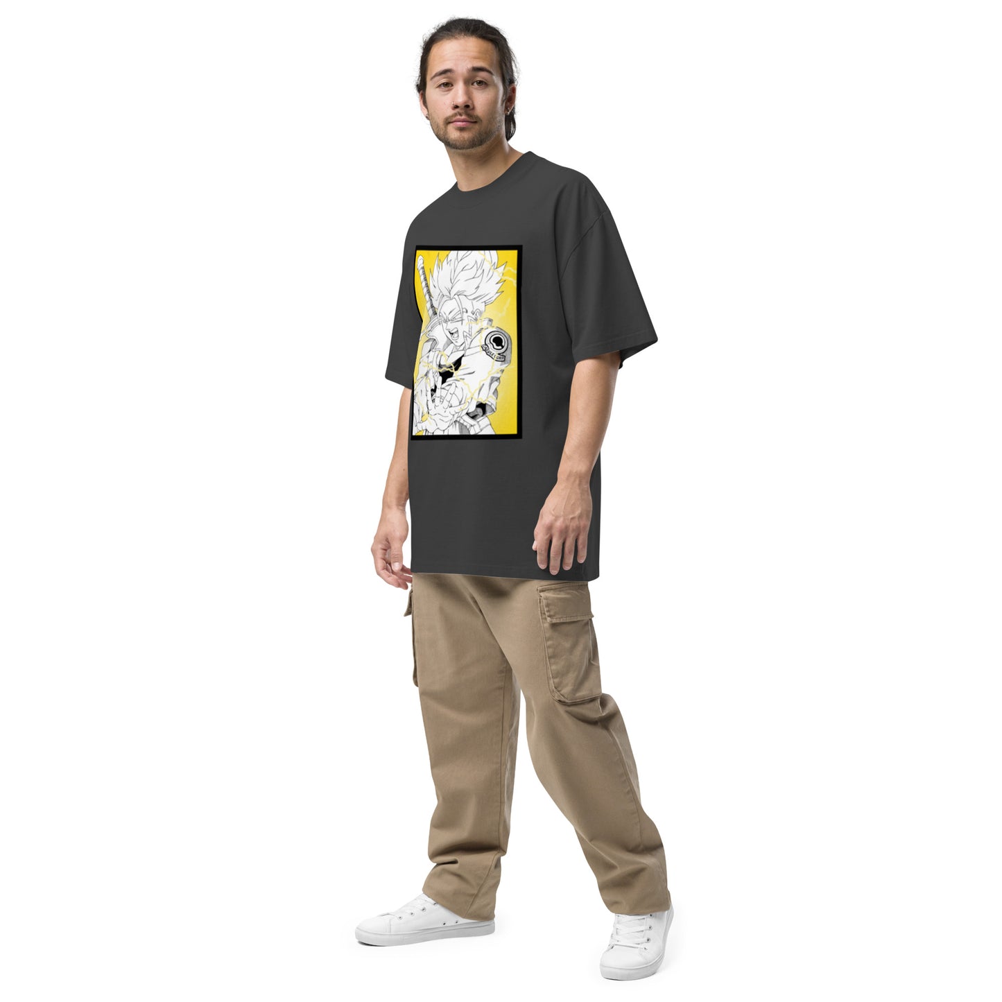 Burning Attack Oversized Faded Men's T-Shirt