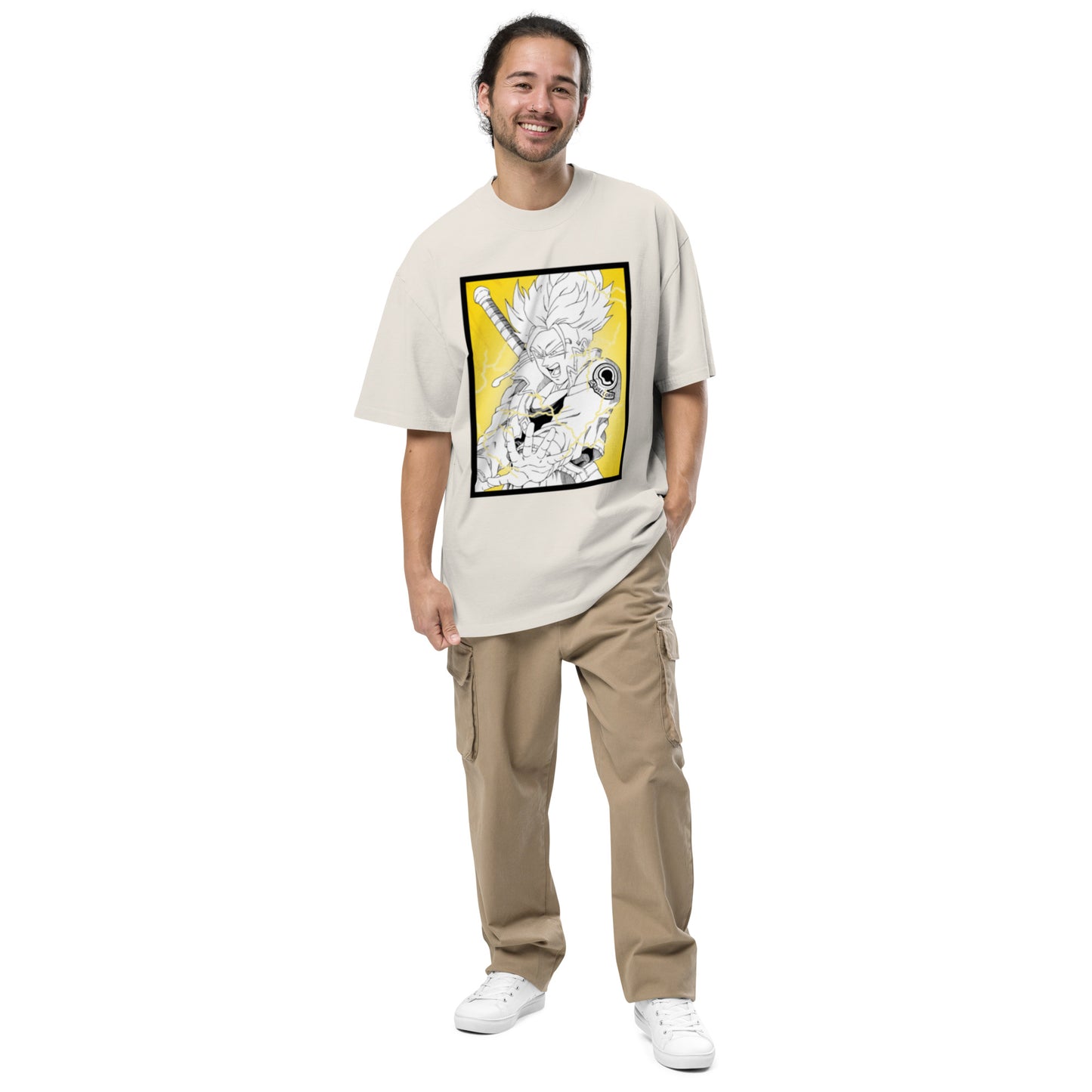 Burning Attack Oversized Faded Men's T-Shirt