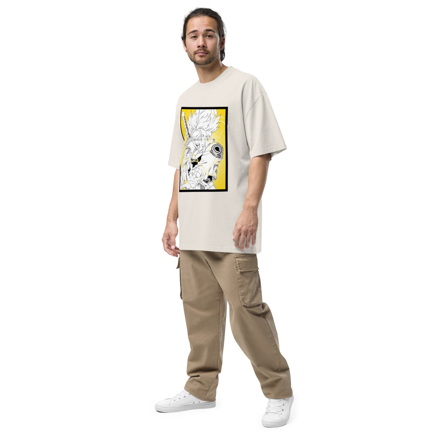 Burning Attack Oversized Faded Men's T-Shirt