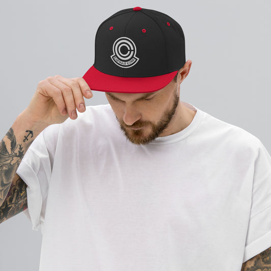 Capsule Snapback Hat (White Logo)