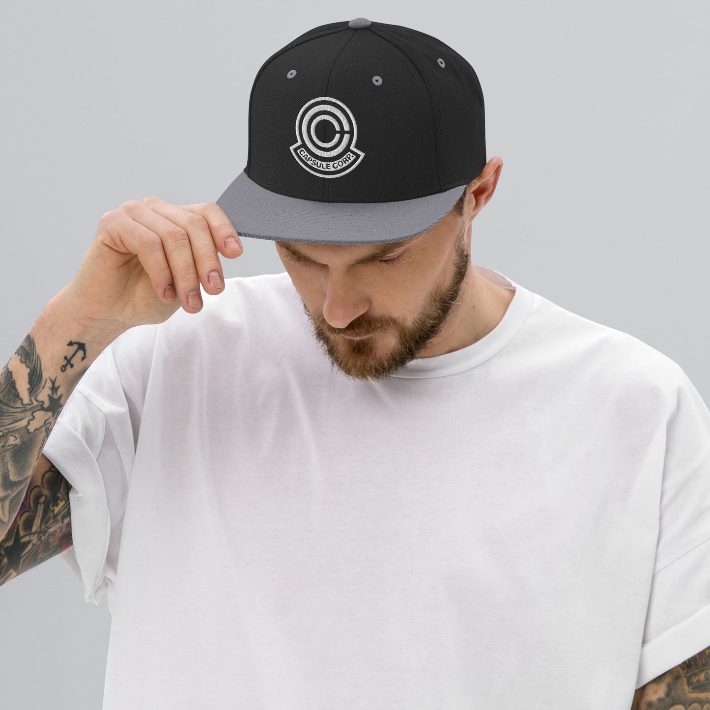 Capsule Snapback Hat (White Logo)