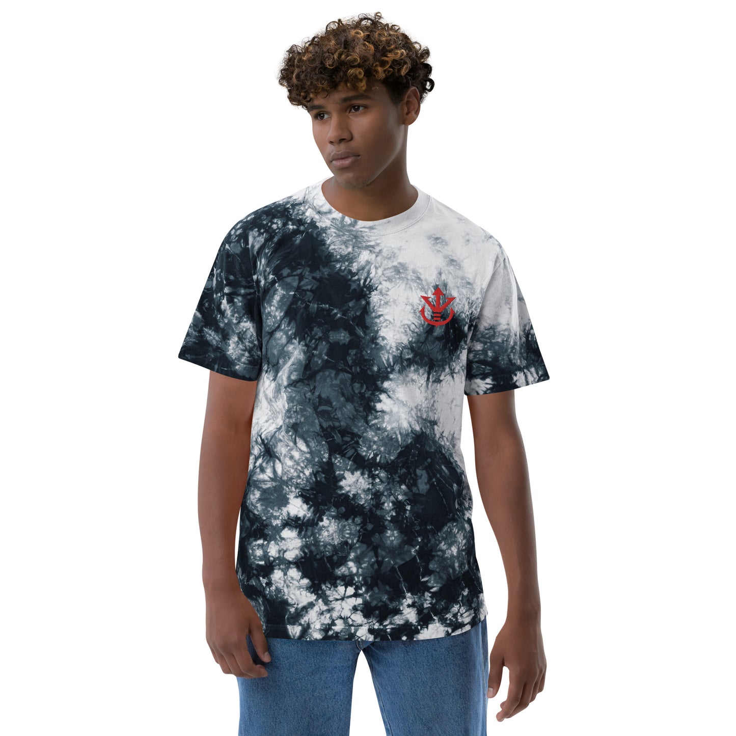 Royal Oversized Tie-Dye Men's T-Shirt