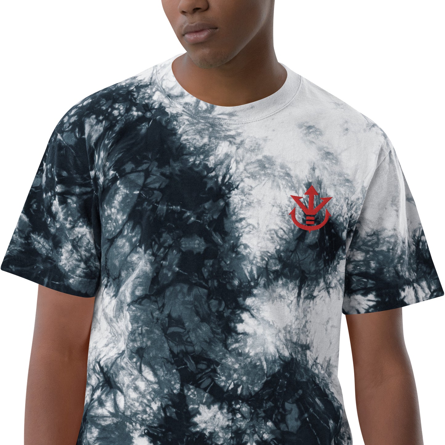 Royal Oversized Tie-Dye Men's T-Shirt